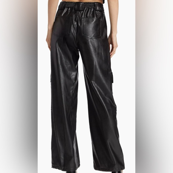 SIMKHAI Sofia Vegan Leather Cargo Pants - Picture 2 of 7